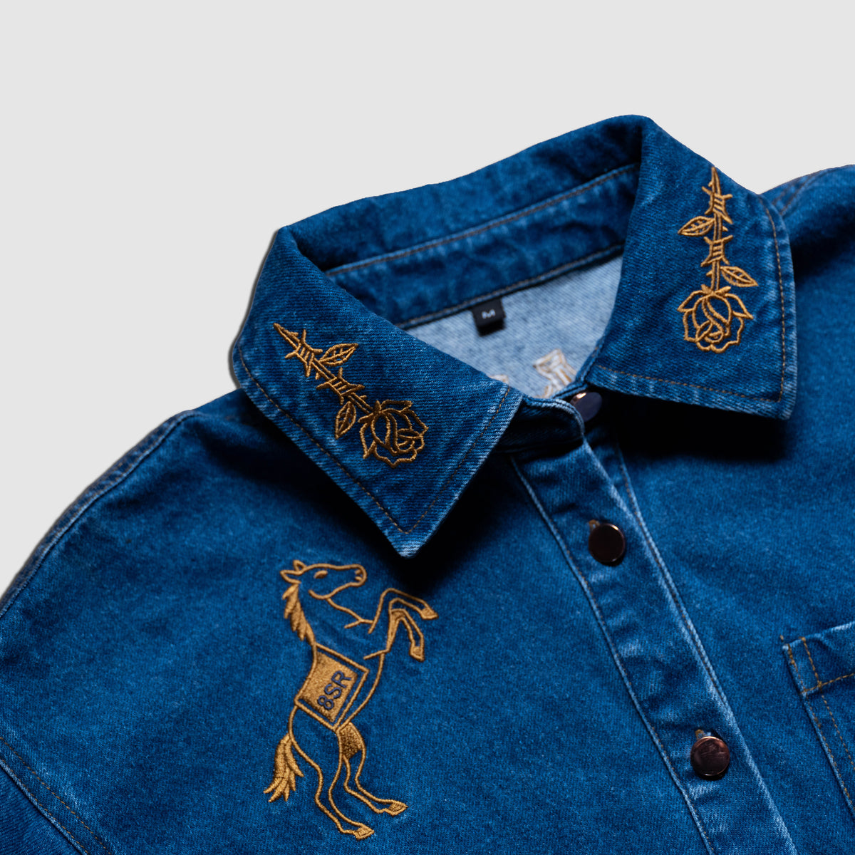 Pre Order: 8SR Embroidered Denim Shirt/Jacket