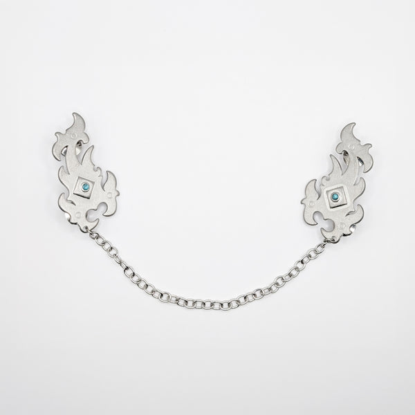 Silver Flame Western Collar Chain