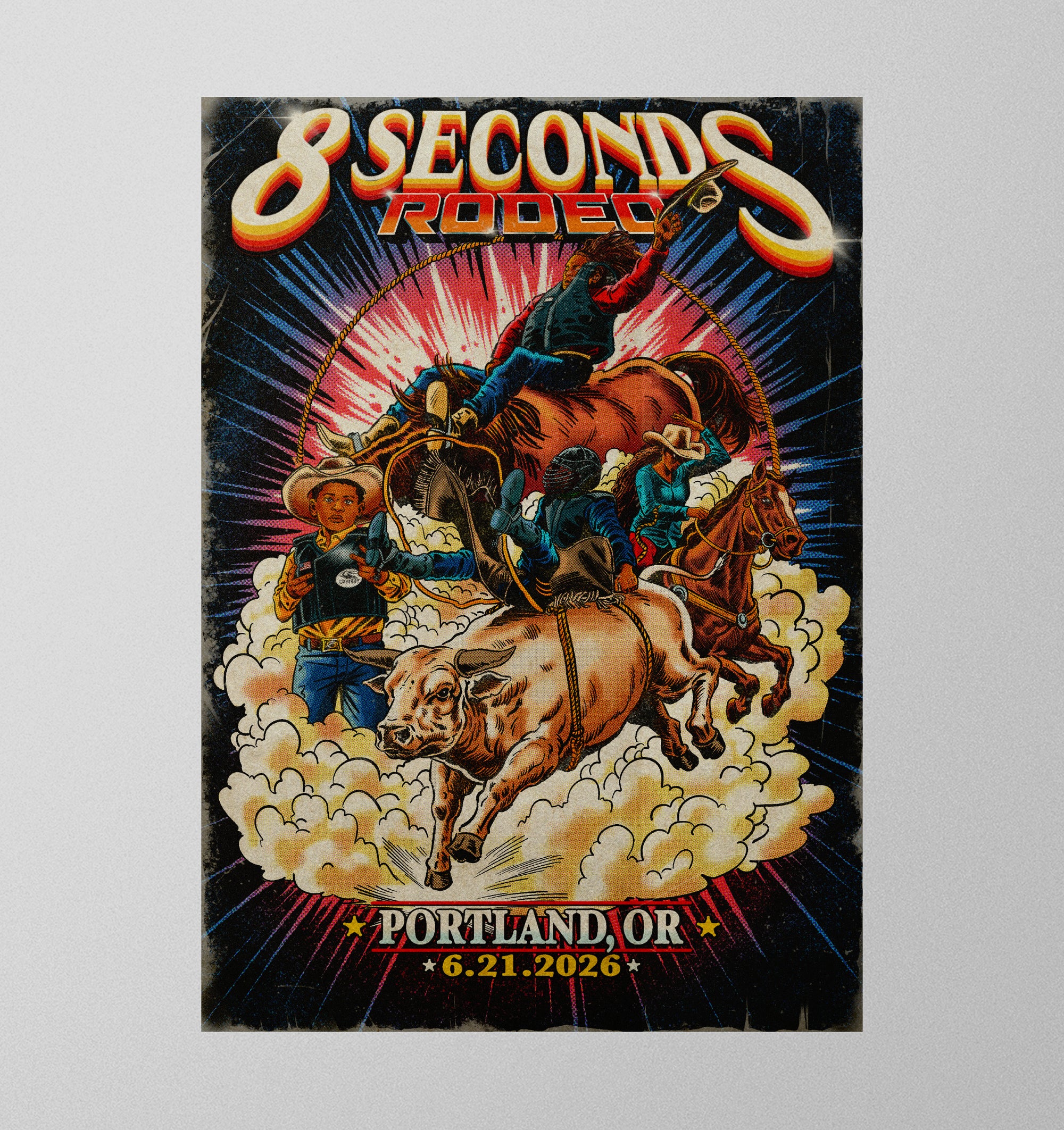 Preorder: 8 Seconds Rodeo Portland Poster