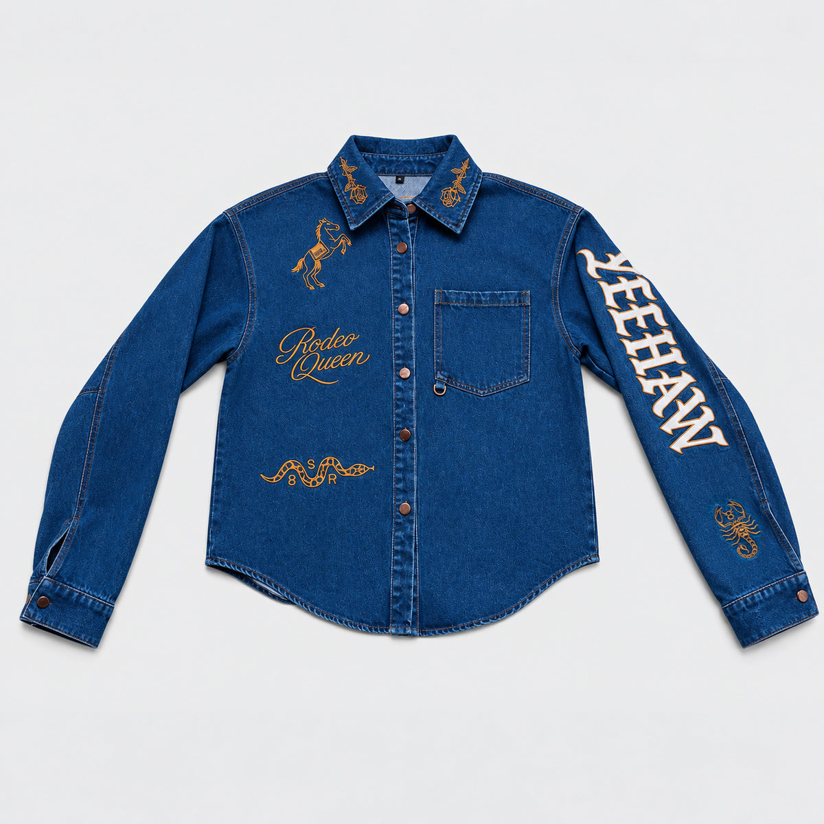 Pre Order: 8SR Embroidered Denim Shirt/Jacket