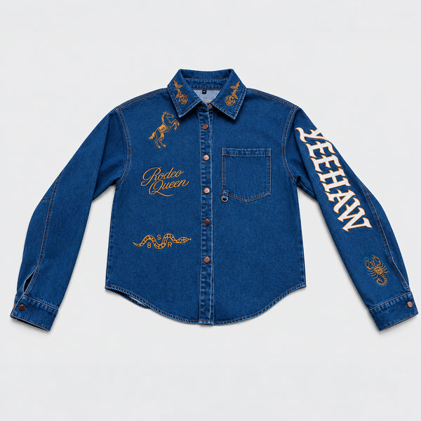Pre Order: 8SR Embroidered Denim Shirt/Jacket