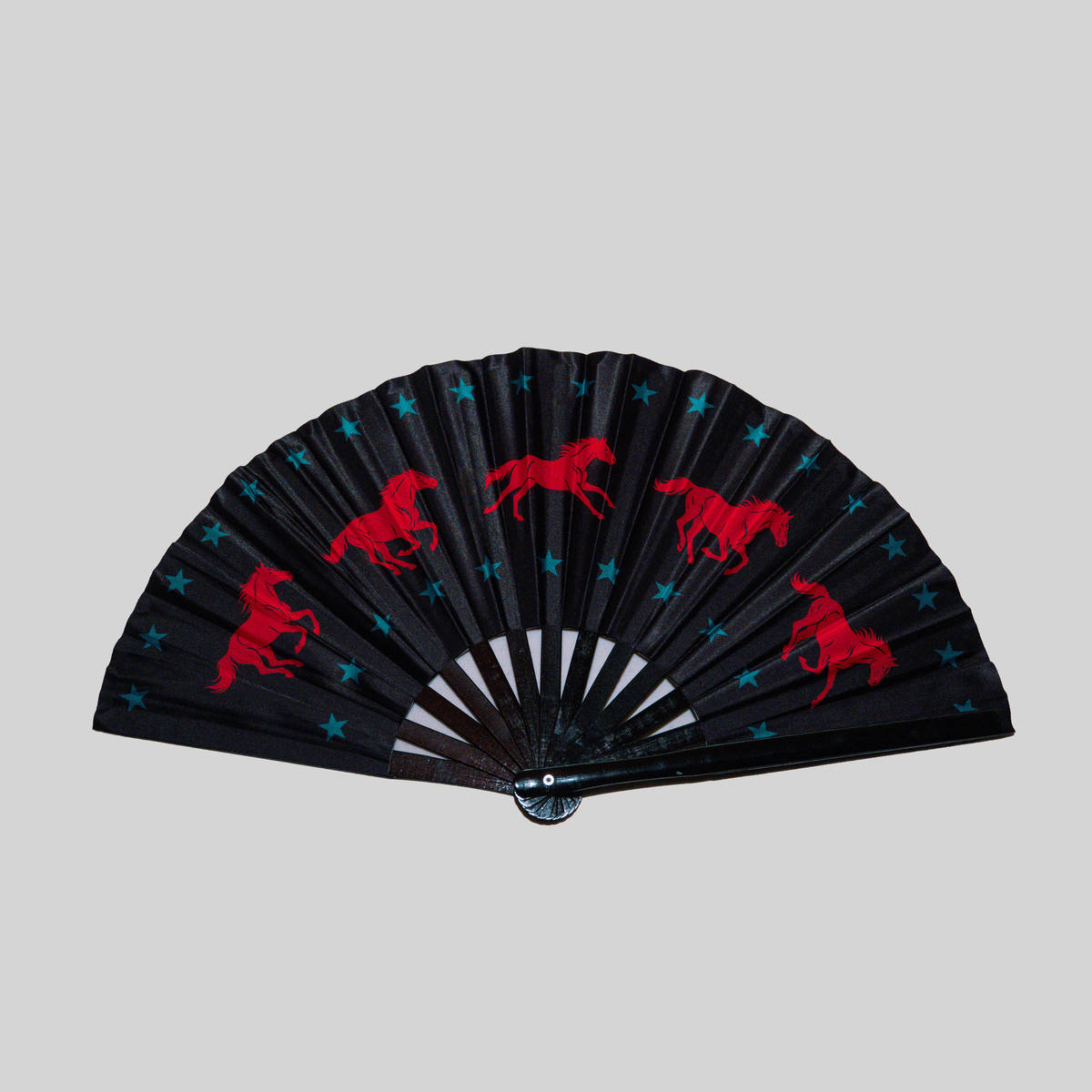 8 Seconds Rodeo “Wild Horses” Clack Fan — Black